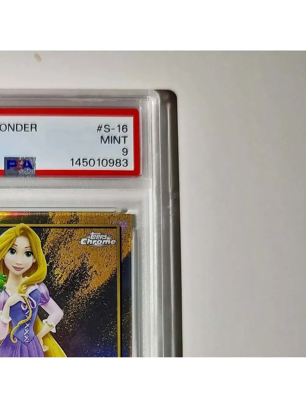 Rapunzel 2025 Topps Shiny Disney Wonder #S-16 Card Tangled PSA 9